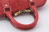 Authentic Louis Vuitton Epi Alma PM Hand Bag Red M52147 LV 5428E