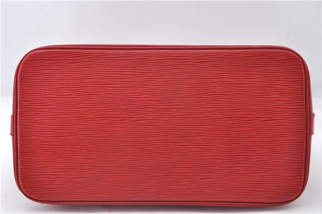Authentic Louis Vuitton Epi Alma PM Hand Bag Red M52147 LV 5428E