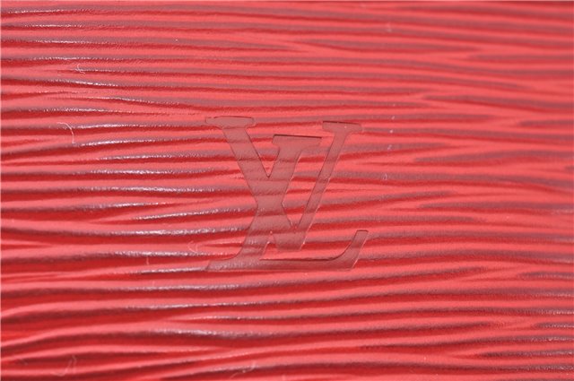 Authentic Louis Vuitton Epi Alma PM Hand Bag Red M52147 LV 5428E