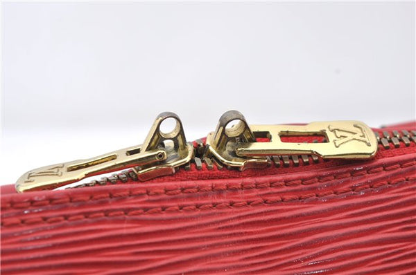 Authentic Louis Vuitton Epi Alma PM Hand Bag Red M52147 LV 5428E