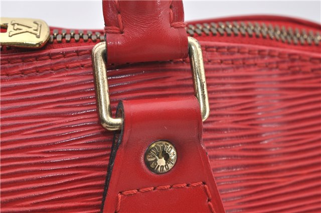 Authentic Louis Vuitton Epi Alma PM Hand Bag Red M52147 LV 5428E