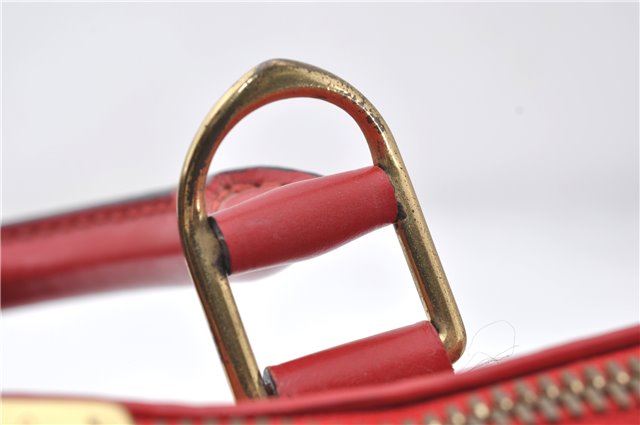 Authentic Louis Vuitton Epi Alma PM Hand Bag Red M52147 LV 5428E