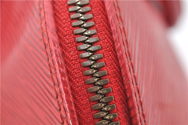 Authentic Louis Vuitton Epi Alma PM Hand Bag Red M52147 LV 5428E