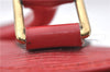 Authentic Louis Vuitton Epi Alma PM Hand Bag Red M52147 LV 5428E