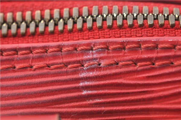 Authentic Louis Vuitton Epi Alma PM Hand Bag Red M52147 LV 5428E