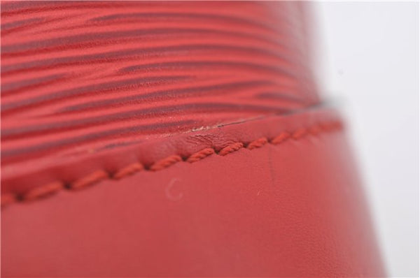 Authentic Louis Vuitton Epi Alma PM Hand Bag Red M52147 LV 5428E