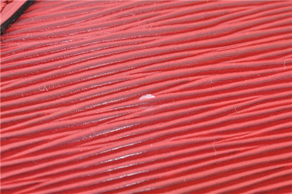 Authentic Louis Vuitton Epi Alma PM Hand Bag Red M52147 LV 5428E