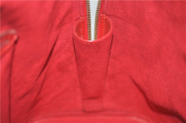 Authentic Louis Vuitton Epi Alma PM Hand Bag Red M52147 LV 5428E