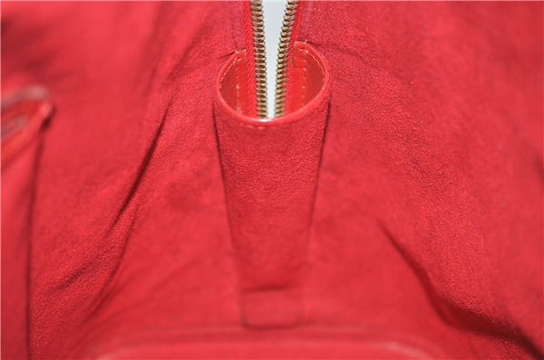 Authentic Louis Vuitton Epi Alma PM Hand Bag Red M52147 LV 5428E