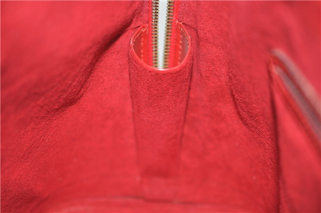 Authentic Louis Vuitton Epi Alma PM Hand Bag Red M52147 LV 5428E