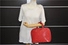 Authentic Louis Vuitton Epi Alma PM Hand Bag Red M52147 LV 5428E