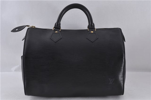 Authentic LOUIS VUITTON Epi Speedy 30 Hand Bag Purse Black M59022 LV 5429C