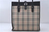 Authentic BURBERRY Check Shoulder Hand Bag Canvas Leather Beige Black 5429D