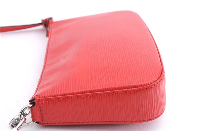 Authentic Louis Vuitton Epi Pochette Accessoires Pouch Red M40776 LV 5429E