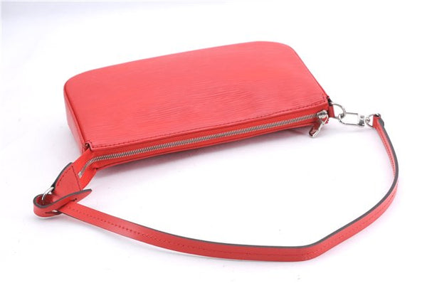 Authentic Louis Vuitton Epi Pochette Accessoires Pouch Red M40776 LV 5429E