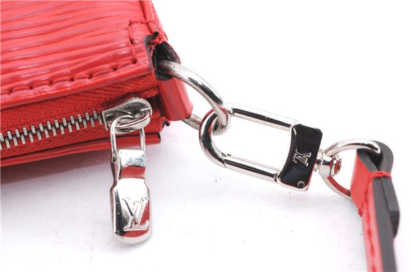 Authentic Louis Vuitton Epi Pochette Accessoires Pouch Red M40776 LV 5429E