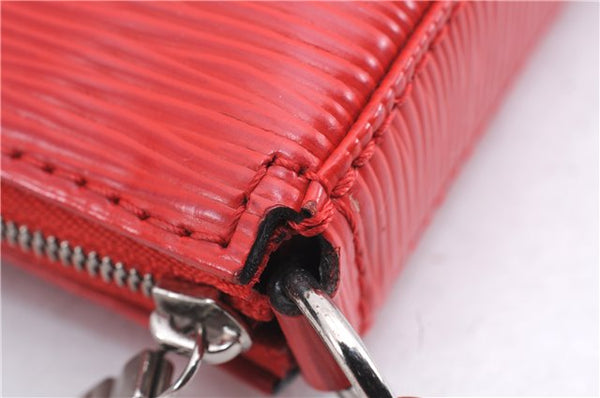 Authentic Louis Vuitton Epi Pochette Accessoires Pouch Red M40776 LV 5429E
