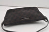 Authentic GUCCI Hand Bag Pouch Purse GG Canvas Leather 07198 Black 5429I