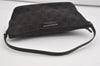 Authentic GUCCI Hand Bag Pouch Purse GG Canvas Leather 07198 Black 5429I