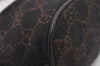Authentic GUCCI Hand Bag Pouch Purse GG Canvas Leather 07198 Black 5429I