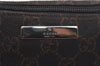 Authentic GUCCI Hand Bag Pouch Purse GG Canvas Leather 07198 Black 5429I