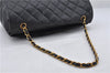 Authentic CHANEL Caviar Skin Turnlock Matelasse Shoulder Hand Bag Black 5430E