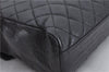 Authentic CHANEL Caviar Skin Turnlock Matelasse Shoulder Hand Bag Black 5430E