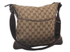 Authentic GUCCI Shoulder Cross Body Bag GG Canvas Leather 145857 Brown 5430I