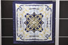 Authentic HERMES Carre 90 Scarf "Eperon d'or" Silk Navy 5431D