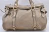 Authentic MIU MIU Vintage Leather 2Way Shoulder Hand Bag Beige 5432I