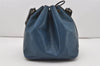 Authentic Louis Vuitton Epi Petit Noe Bi-color Blue x Black Drawstring Bag 5434I