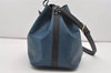 Authentic Louis Vuitton Epi Petit Noe Bi-color Blue x Black Drawstring Bag 5434I