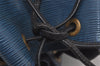 Authentic Louis Vuitton Epi Petit Noe Bi-color Blue x Black Drawstring Bag 5434I