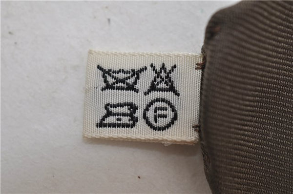 Authentic HERMES Carre 90 Scarf "LES CLES" Silk Brown 5436D