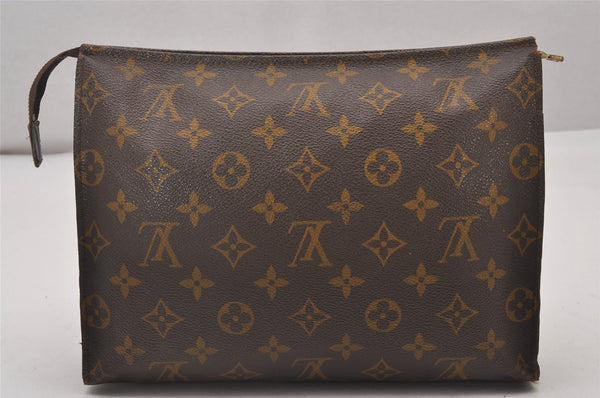 Auth Louis Vuitton Monogram Poche Toilette 26 Cosmetics Pouch Old Model LV 5437I