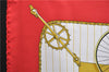 Authentic HERMES Carre 90 Scarf "LES BECANES" Silk Red 5438D