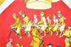 Authentic HERMES Carre 90 Scarf "LES BECANES" Silk Red 5438D