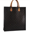 Authentic Louis Vuitton Monogram Sac Plat Hand Bag M51140 LV 5438E