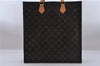 Authentic Louis Vuitton Monogram Sac Plat Hand Bag M51140 LV 5438E