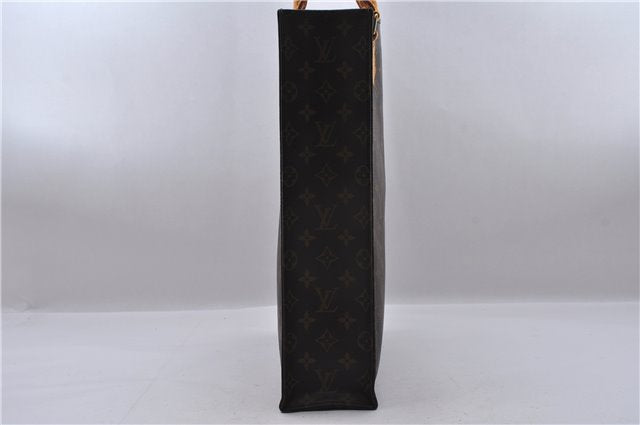 Authentic Louis Vuitton Monogram Sac Plat Hand Bag M51140 LV 5438E