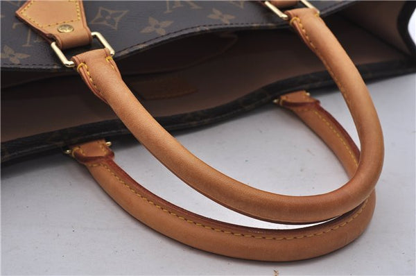 Authentic Louis Vuitton Monogram Sac Plat Hand Bag M51140 LV 5438E