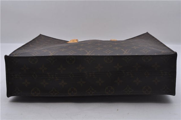 Authentic Louis Vuitton Monogram Sac Plat Hand Bag M51140 LV 5438E