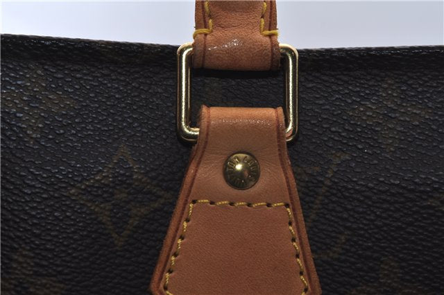 Authentic Louis Vuitton Monogram Sac Plat Hand Bag M51140 LV 5438E