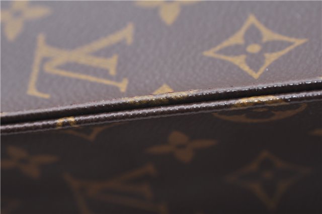 Authentic Louis Vuitton Monogram Sac Plat Hand Bag M51140 LV 5438E