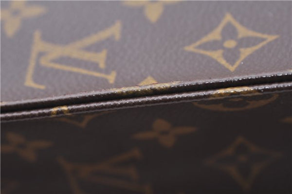 Authentic Louis Vuitton Monogram Sac Plat Hand Bag M51140 LV 5438E