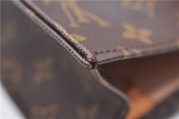 Authentic Louis Vuitton Monogram Sac Plat Hand Bag M51140 LV 5438E