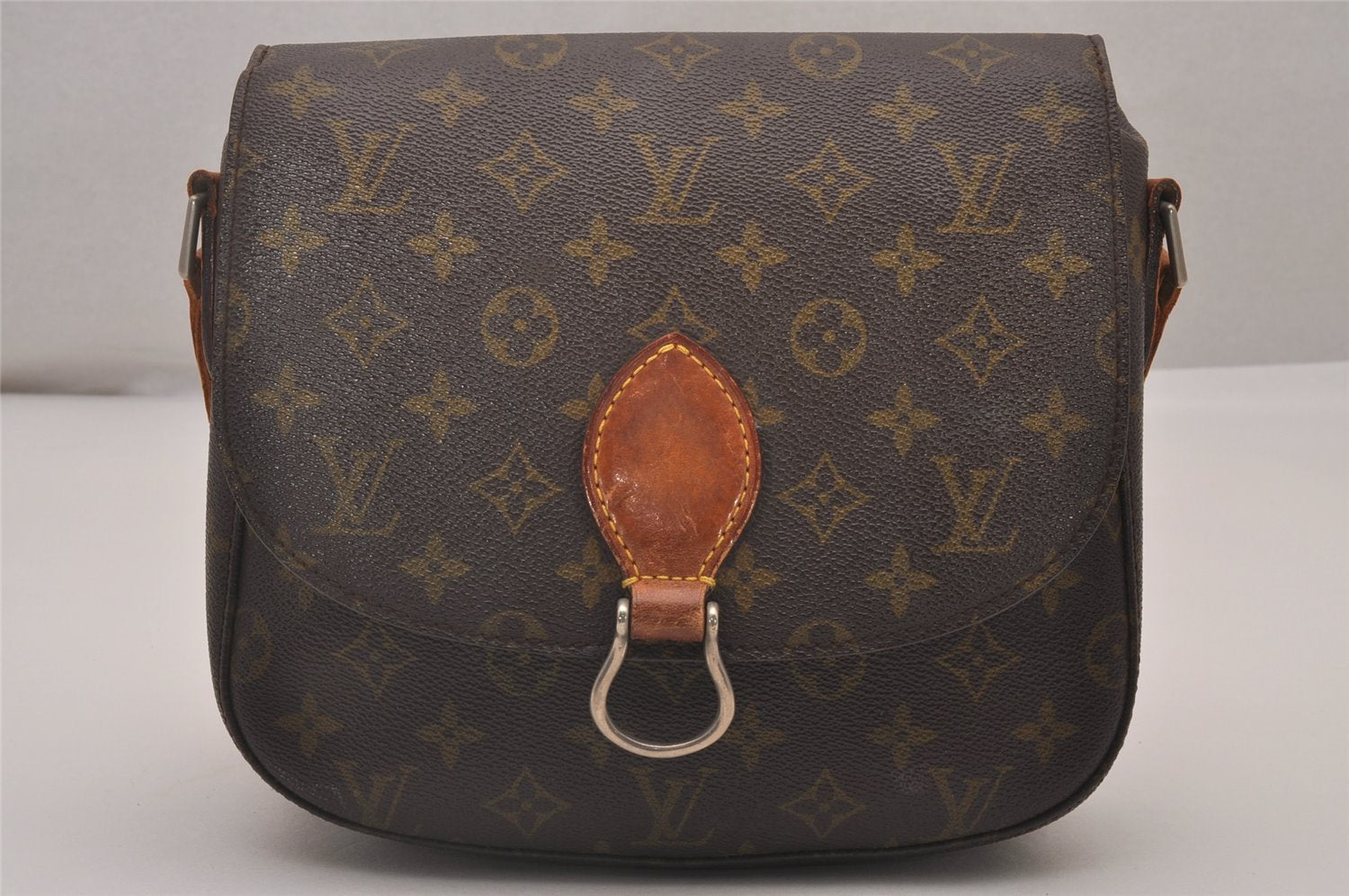 Auth Louis Vuitton Monogram Saint Cloud GM Shoulder Cross Bag Old Model LV 5438I