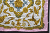 Authentic HERMES Carre 90 Scarf "LES PARURES DU VENT" Silk Pink 5440D