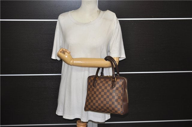 Authentic Louis Vuitton Damier Brera Hand Bag Purse N51150 LV 5440E