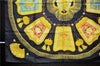 Authentic HERMES Carre 90 Scarf "Poste et Cavalerie" Silk Black 5441D